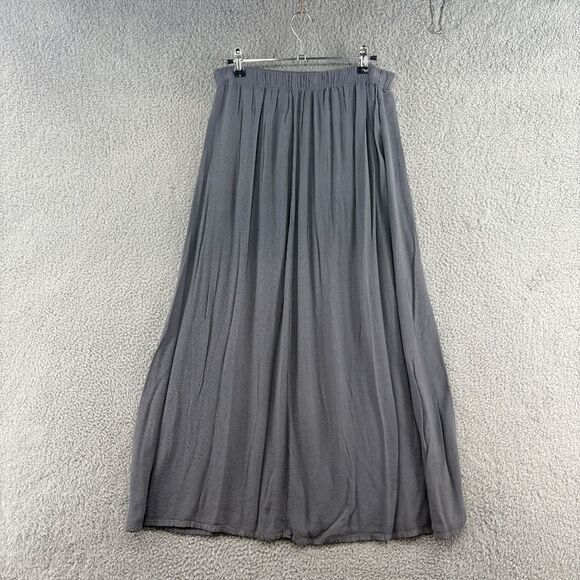CP Shades Gray 100% Rayon Long Maxi Skirt Size Small - Picture 1 of 12